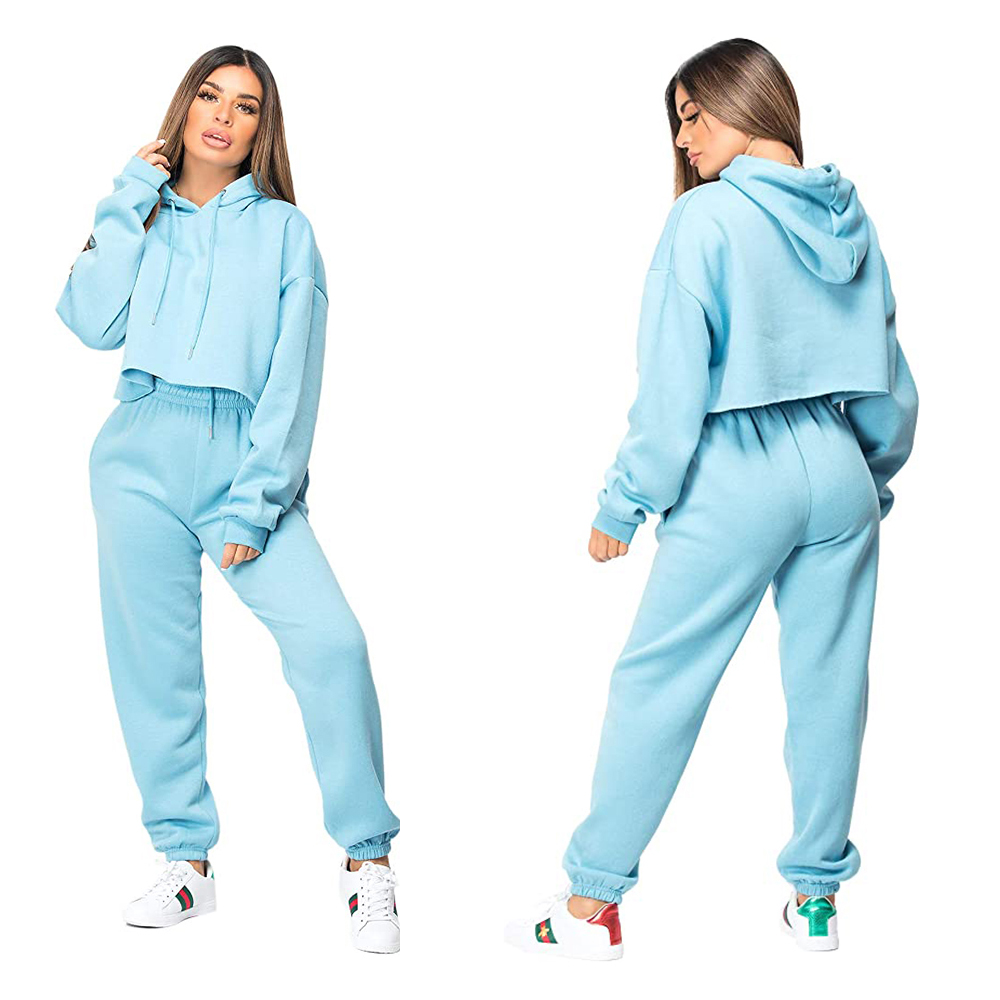 Women's Crop Hoodies Sets